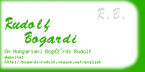 rudolf bogardi business card